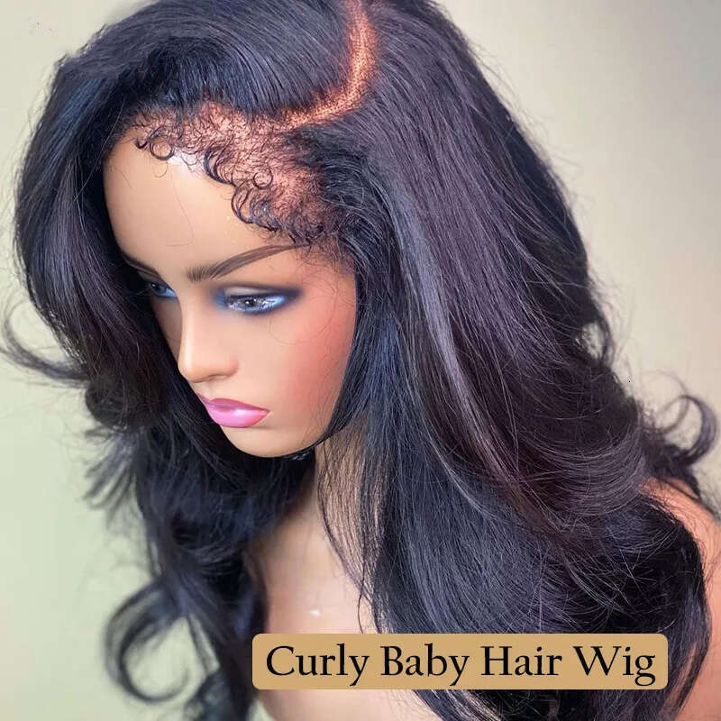 Body Wave 13X6 Front Human Wigs For Black Women Perplucked With Curly Baby Hair 180% Weave Lace Closure Virgin Wig