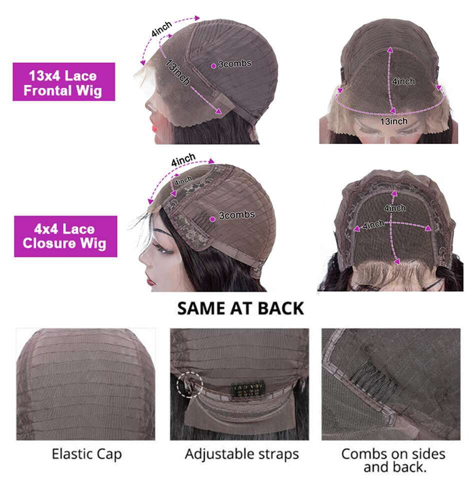 Human Bob Transparent With Baby Hair Remy 13X4 4X4 Wig For Women Lace Wigs Pre Plucked Bleached Knots