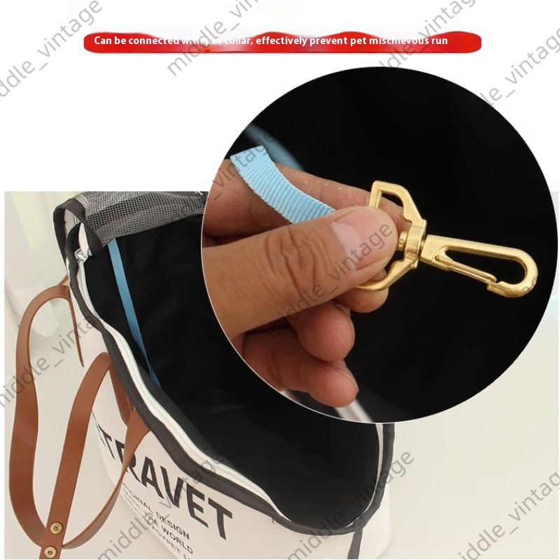 Canvas One-shoulder Cat & Dog Bag - Portable Pet Outing Carrier For Animal Travel Storage