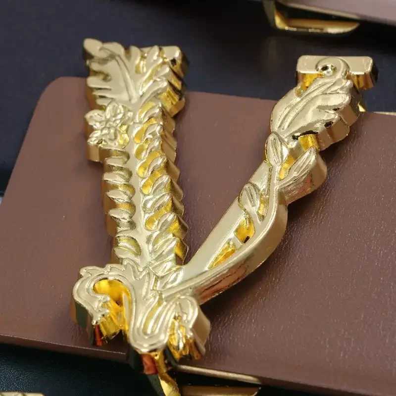 Belts 6.5cm wide womens metal gold V-shaped denim decorative version fashionable commuting dress jacket denim strap J240913