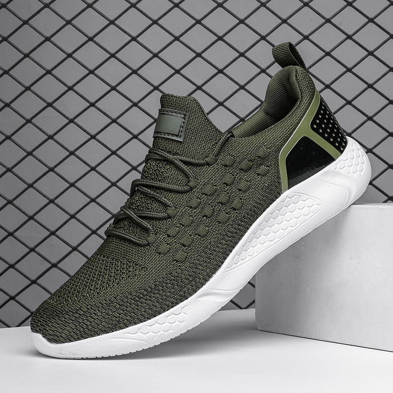Men Women Couple Sneakers Fly Knit Breathable Versatile Plus Size Running Shoes Free shipping