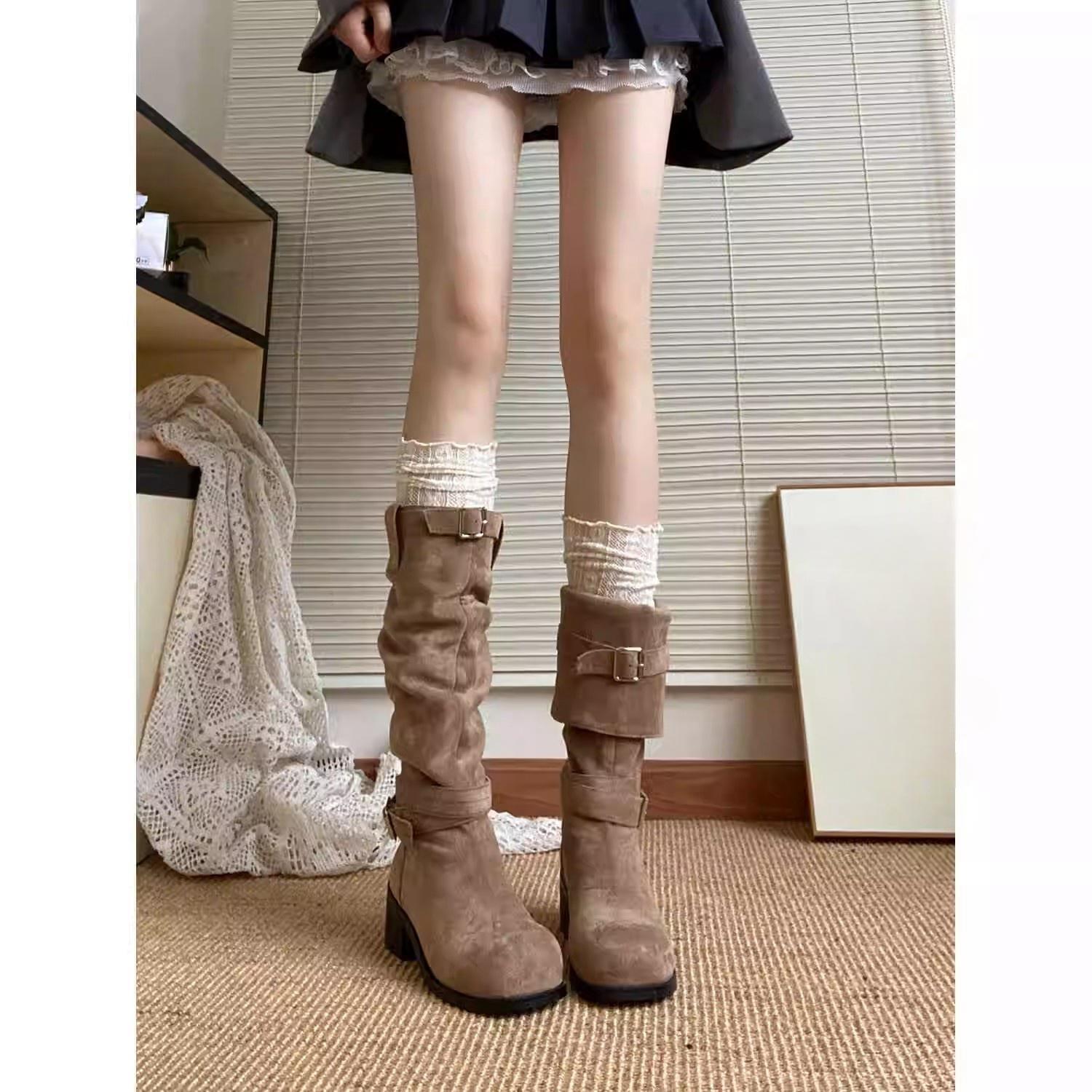 Trendy Clunky High Heel Boots Comfort & Fashionable | Free Shipping 7a22