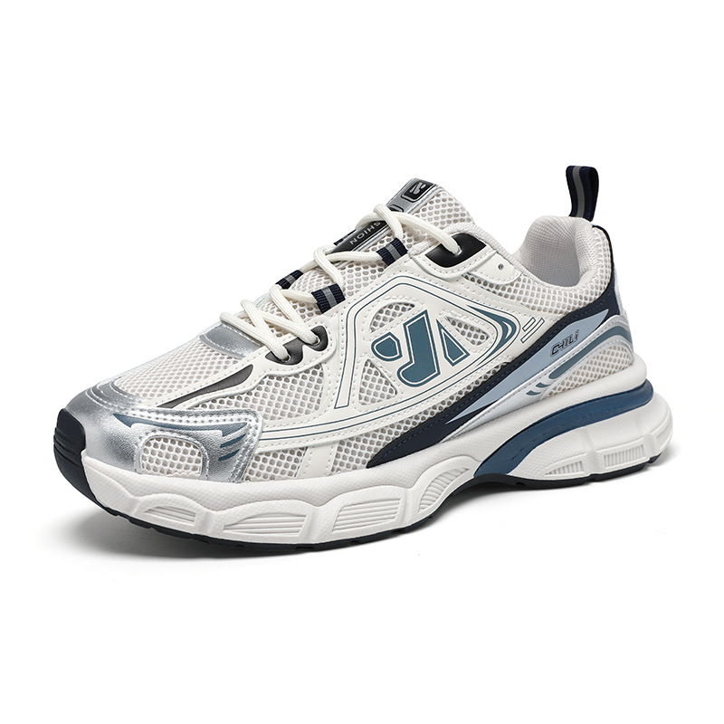 2024 new free shipping suitable for mens breathable mesh blue black beige thick soled casual sports shoes size39-44