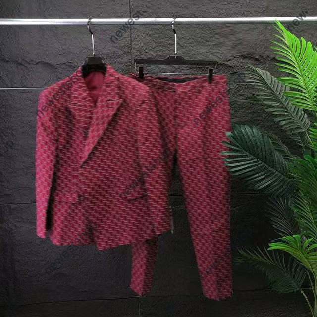Mens Suits Blazers Western clothing designer men jacquard Blazer autumn luxury outwear coat man Slim fit letter print dress suit pants asian size M-XXXL