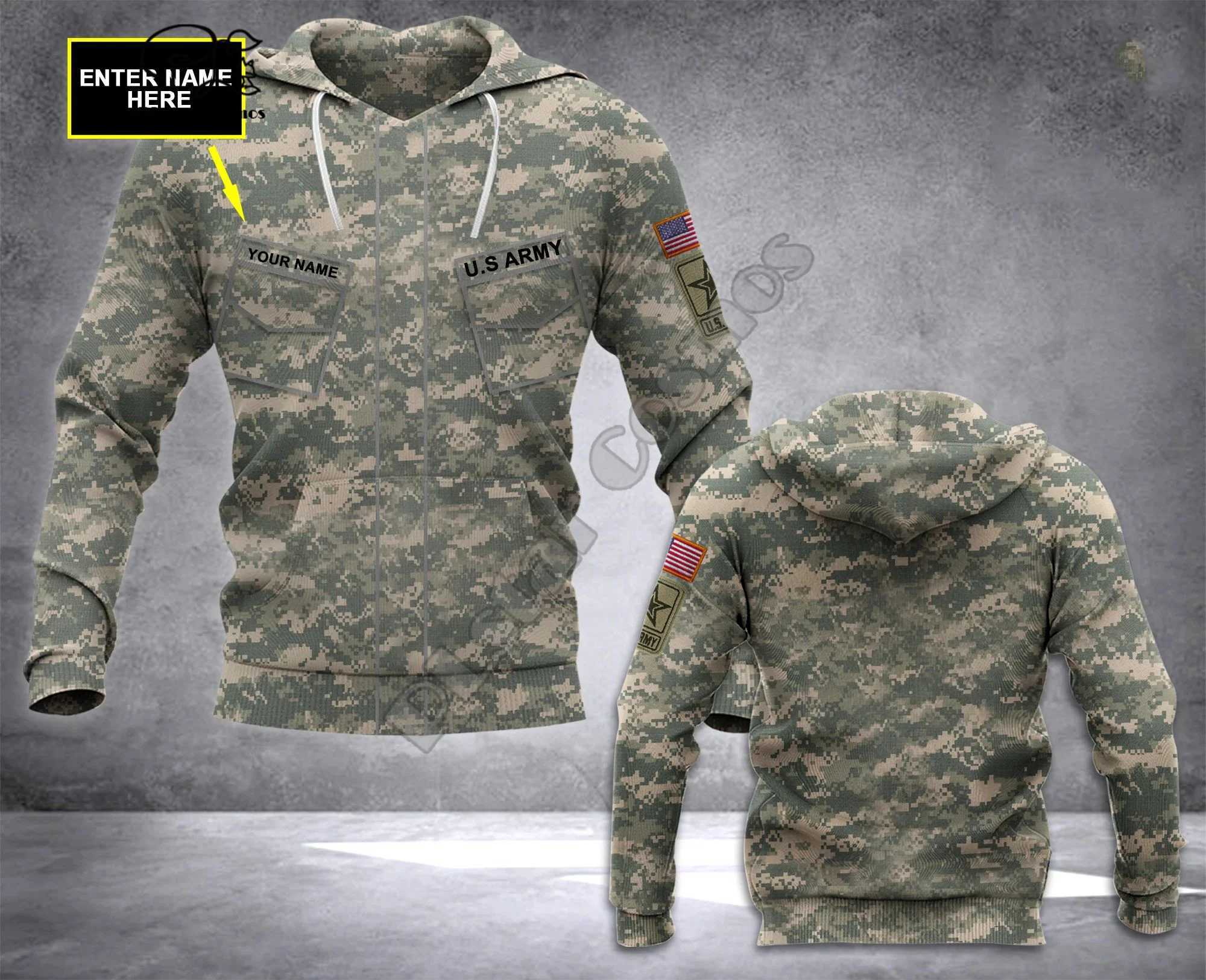 Tactical hoodie Newest USA Poland Australia British Military Army Soldier Veteran Camo Pullover 3DPrint Men/Women Streetwear Jacket Hoodies A1 M240918