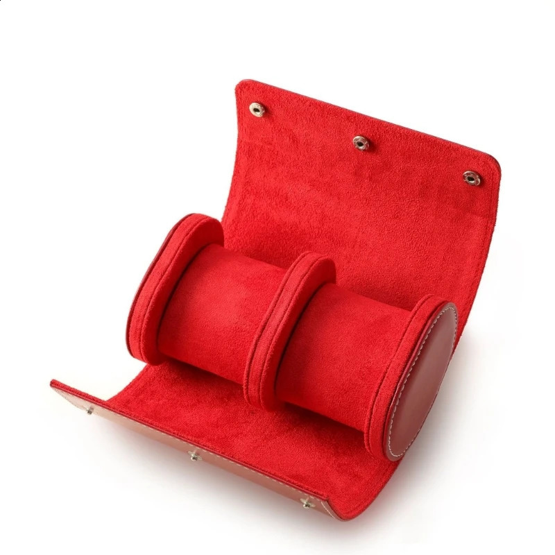 Fashion Watch Box Women Men 1/2/3 Slot Cylinder Roll Holder Wristwatch Jewelry Gift Storage Display Showcase Case 240909