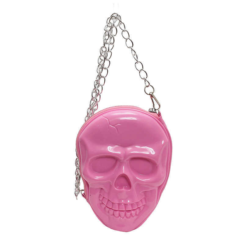 Halloween Personalized Skull Fashion Shoulder Bag for Women 2024 New Women s Versatile Chain Crossbody 240918