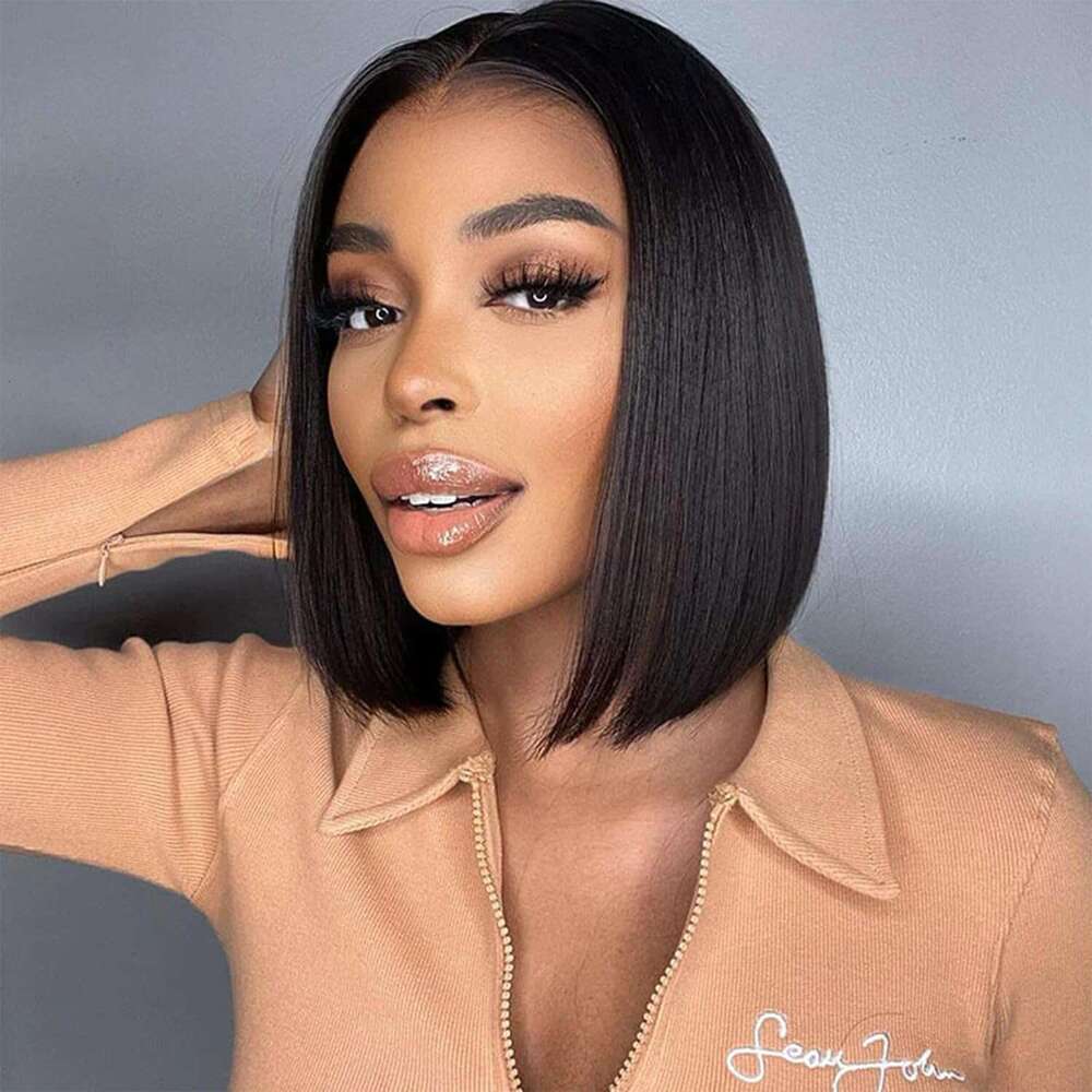 Glueless Bob Wig HD Lace Front Pre Plucked 13X4 Wear And Go Closure Wigs Human 180% Density With Baby Hair