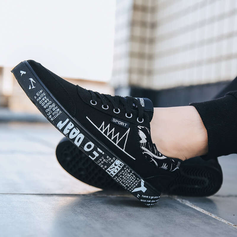 Graffiti Canvas Men Breathable Flat Casual Shoes Outdoor Comfortable Walking Sneakers New Student Shoe atos Hombre
