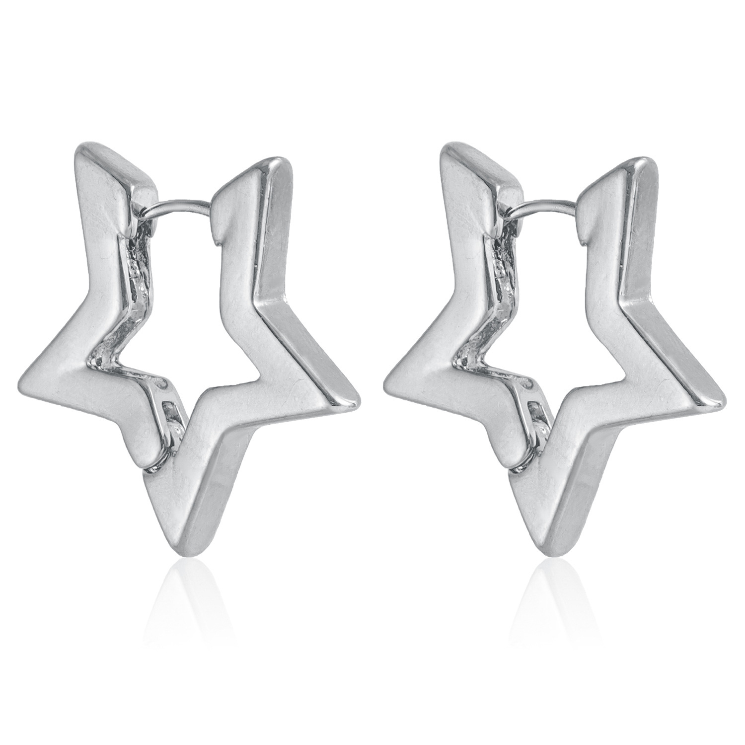 Stainless Steel Star Girl Y2K Stud Earrings For Women Vintage 2025 New In Gold Plated Silver Color Geometric Jewelry Ladies Party Birthday Daily Outfi