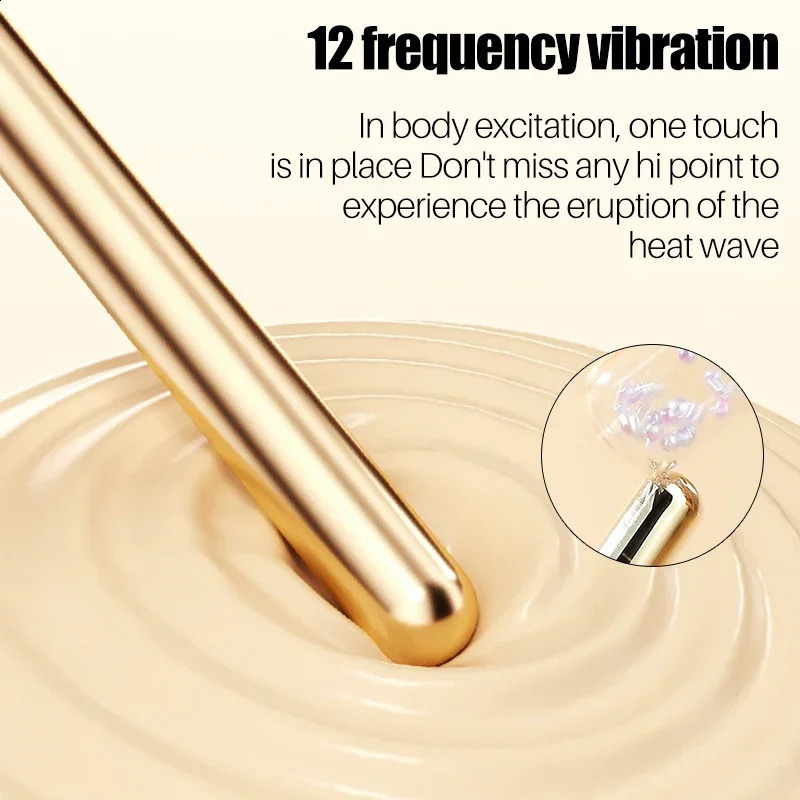 Slim Metal Vibrators For Women Clitoris Vaginal Stimulator Female Masturbator 10 Speeds Plug Anal Vibrator Sex Toys For Beginner 240914