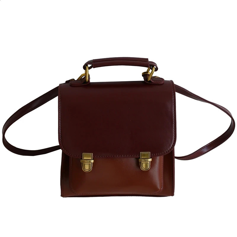 Retro Crossbody Bag Korean Creative Buckle Adjustable Shoulder Strap Shoulder Bag Fashion Backpack Trend 240912