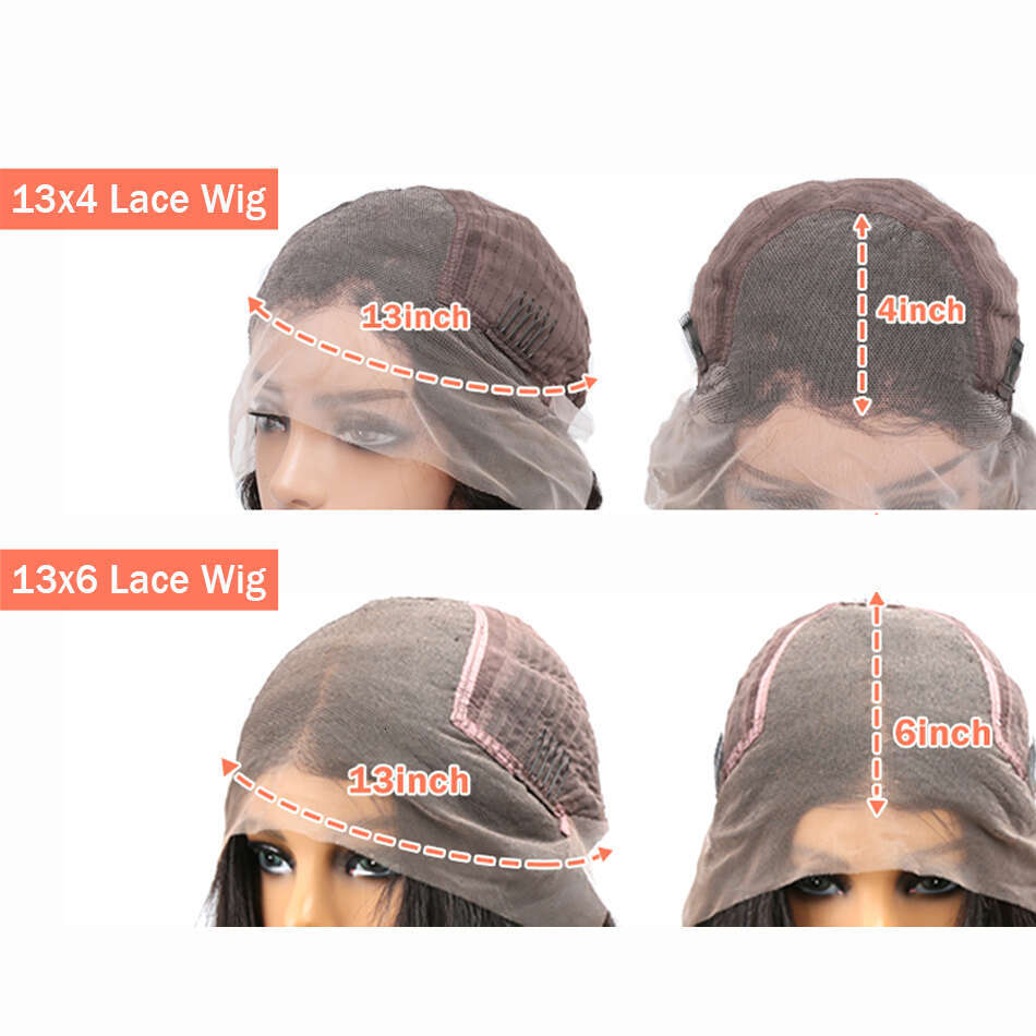 250 Density Orange Ginger 13X6 Frontal Wigs Short HD Deep Wave Human Hair Remy Brazilian 13X4 Bob Curly Lace Front Wig