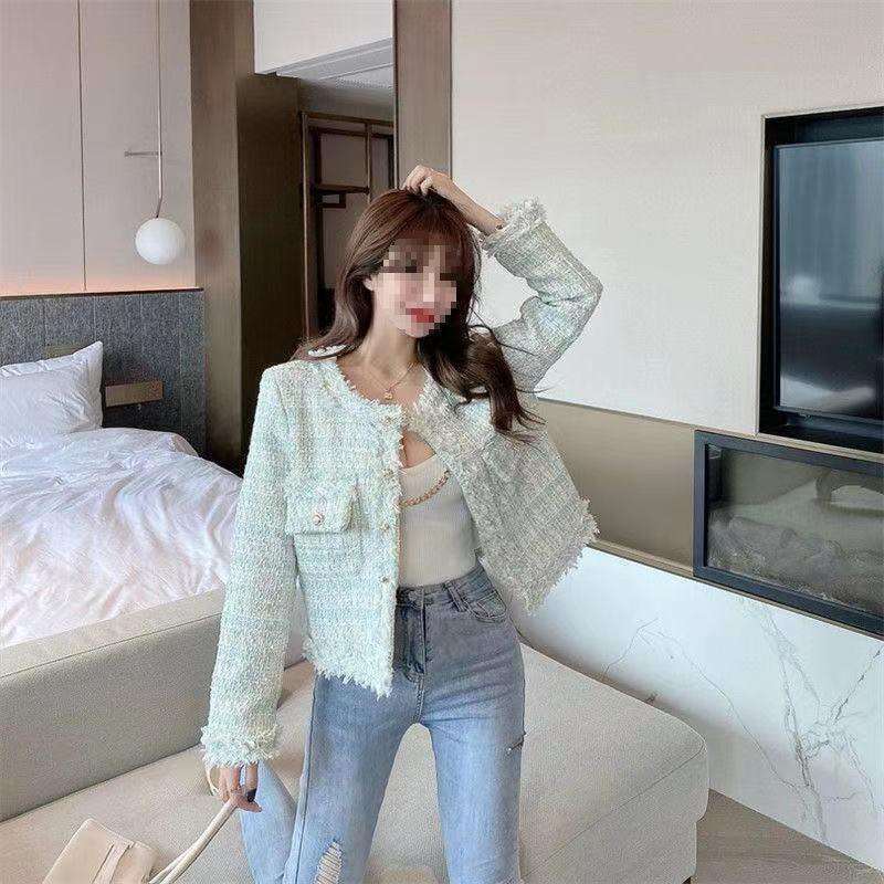 French small perfume jacket in spring and autumn 2024 new style temperament tassel chic short sleeved top for women