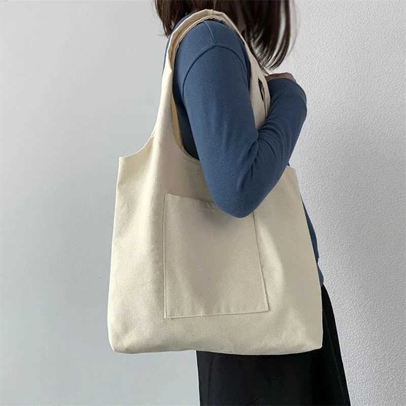 Canvas Bag For Women New Casual Shoulder Bags Shopper Girls Handbags Eco Environmental Storage Tote Z250224