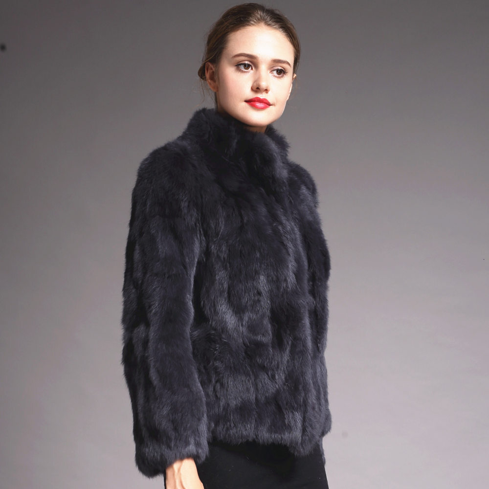 Natural Rabbit Coat Women Winter Jacket Real Leather And Fur Promotion Women's Clothing Female Outerwears With 2023 Cold