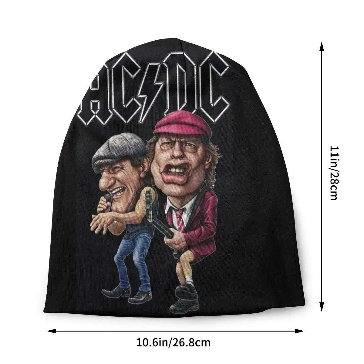 Beanie/Skull Caps Australian band star AC DC Beanies hat mens unisex outdoor warm knit hat adult heavy metal rock hat J240913