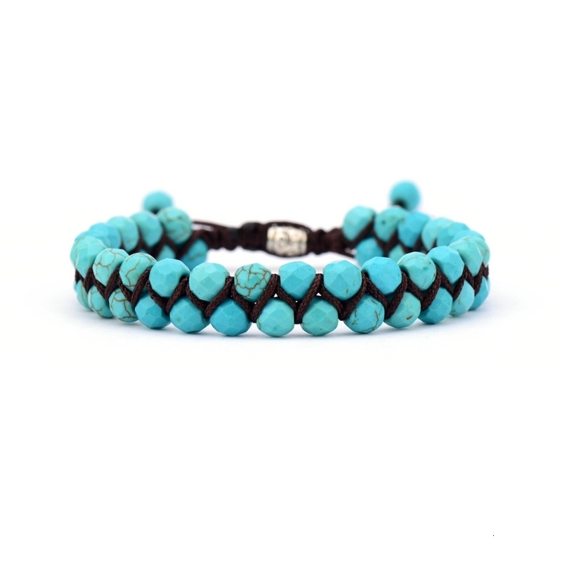 Mens Bracelet Cool African Stone Bead Braided Cuff Bracelet Handmade Friendship Bracelet Mens Charm Bracelet Jewelry 240919