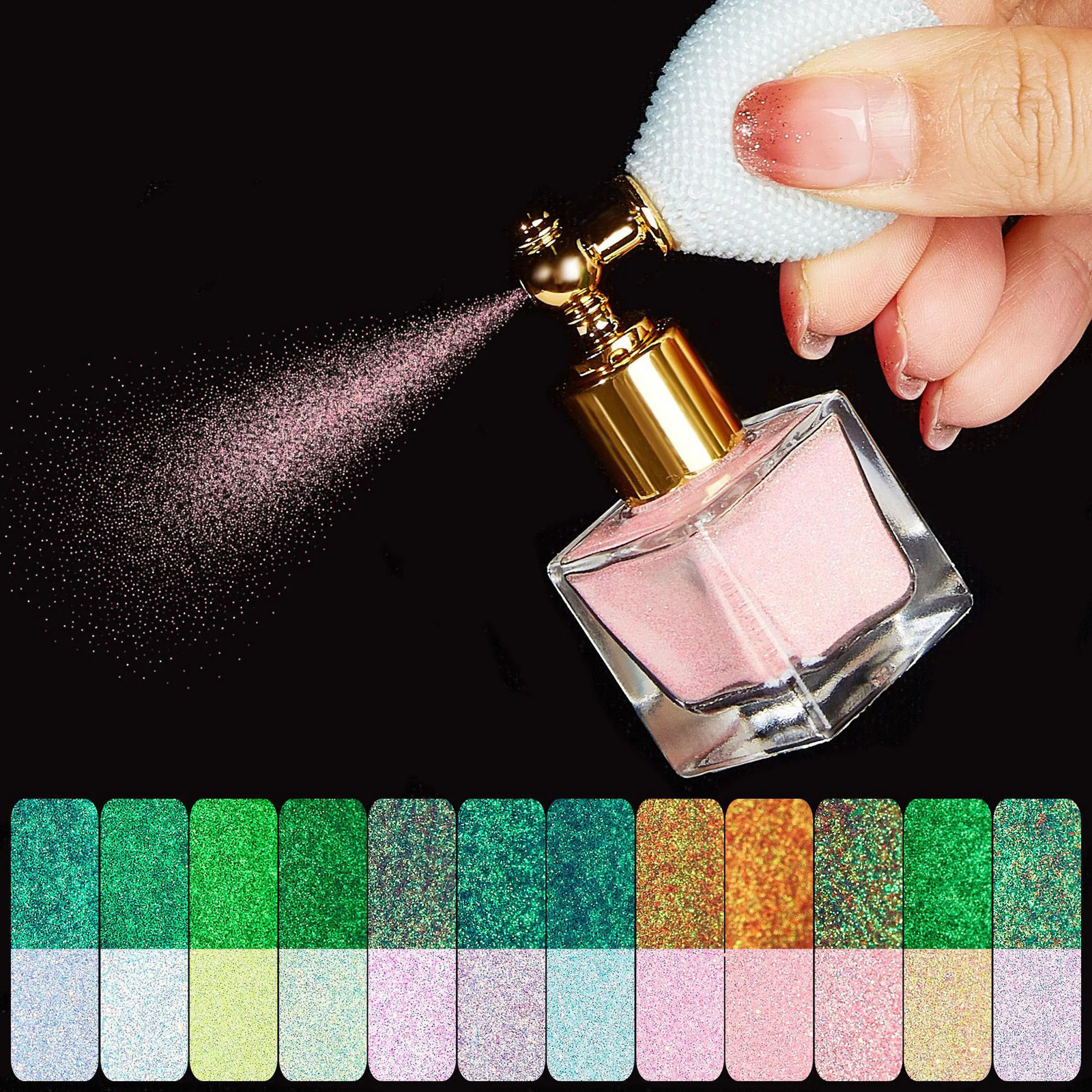 Glitter Spray For Hair And Body Shimmer Spray Highlight Glow Party Christmas Carnival Cosmetic Spray Glitter 240914