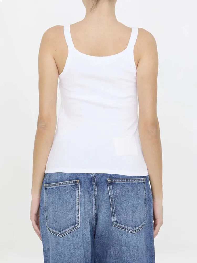 TWOTWINSTYLE solid decal womens casual vest round neck sleeveless weight loss streetwear vest womens fashion 240914