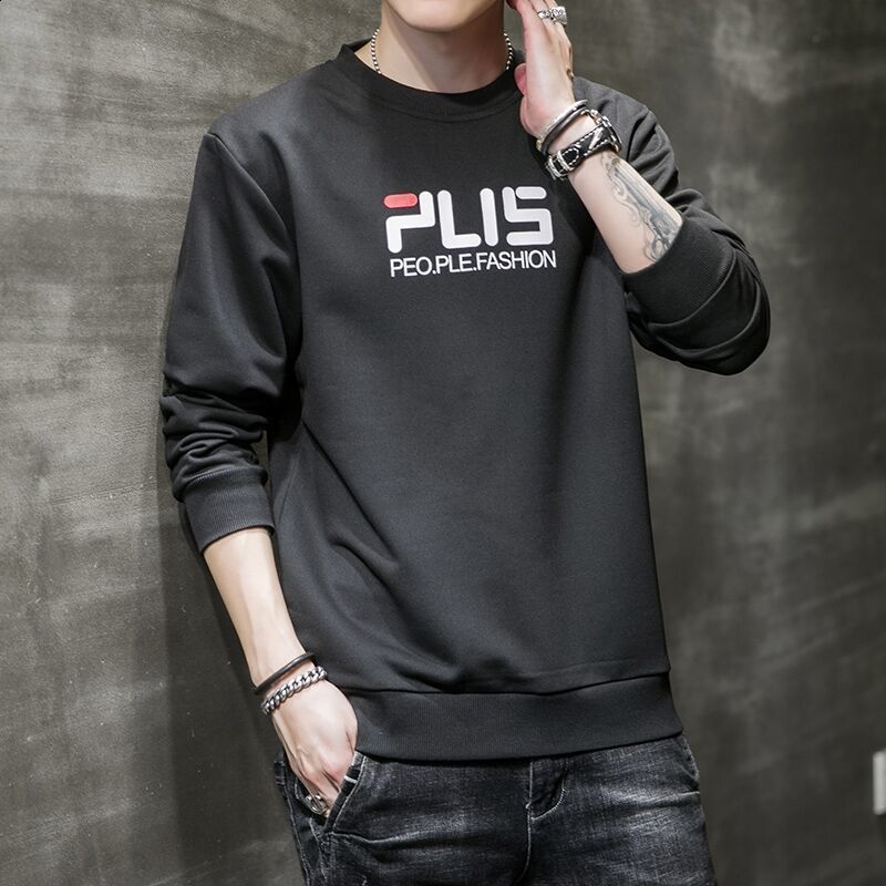 Autumn Men Hoodies Fashion Mens Casual Harajuku Sweatshirt Hip Hop Letter Printed Male Loose Hoody Pullover Clothing 211014