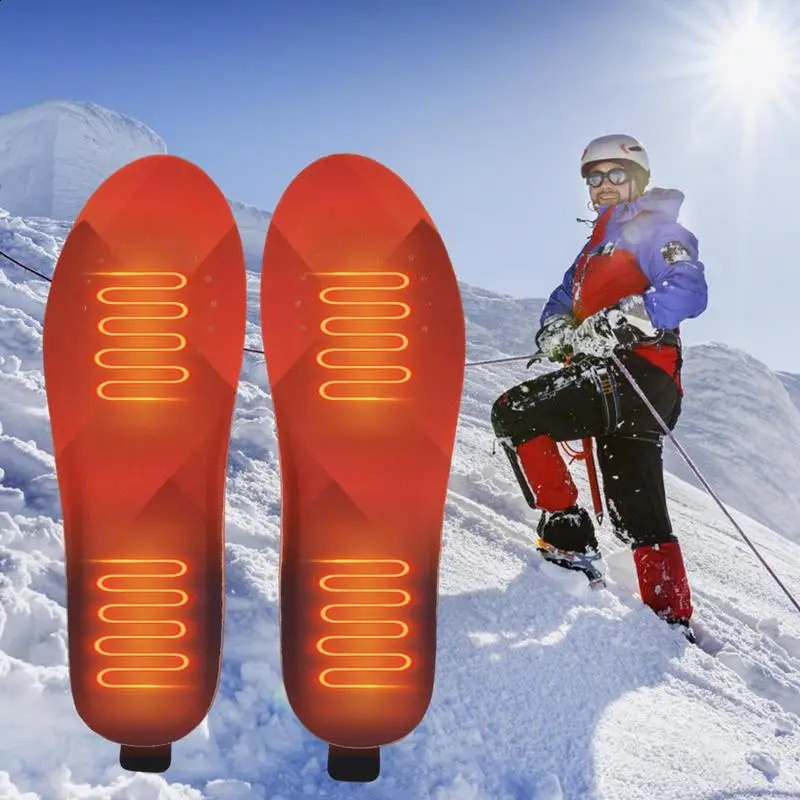 USB Heated Shoe Insoles 3300mAh 6-10 Hours 3-speed Heating Shoes Pads Rechargeable Electric Feet Warmer with Remote Control 241010