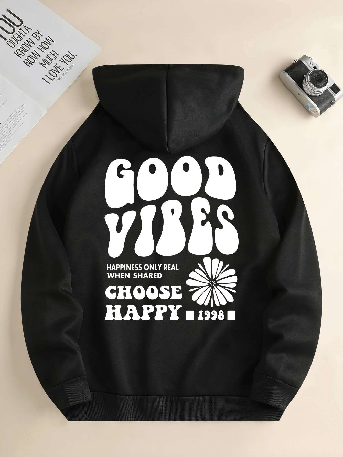 Mens fashion hoodie casual daily drawstring hooded sweatshirt lettering front kangaroo pocket mens jacket 240910