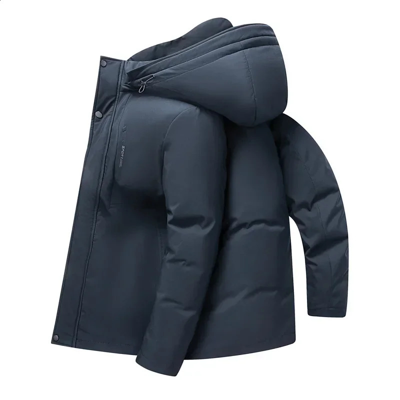 Winter Detachable Inner Tank Down Coat Mens Hooded Mid Length Plus Size Coat 240909