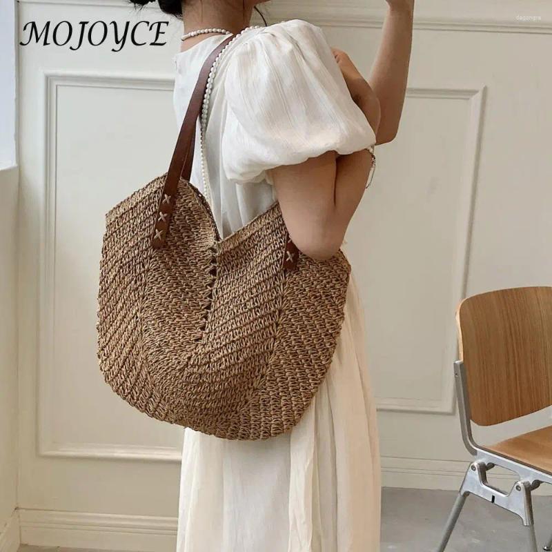 2025 NEW Drawstring Fashion Women Straw Handbag Hand Woven Shoulder Bag Travel Beach Hollow Totes Casual Handbags For zhanyishengli