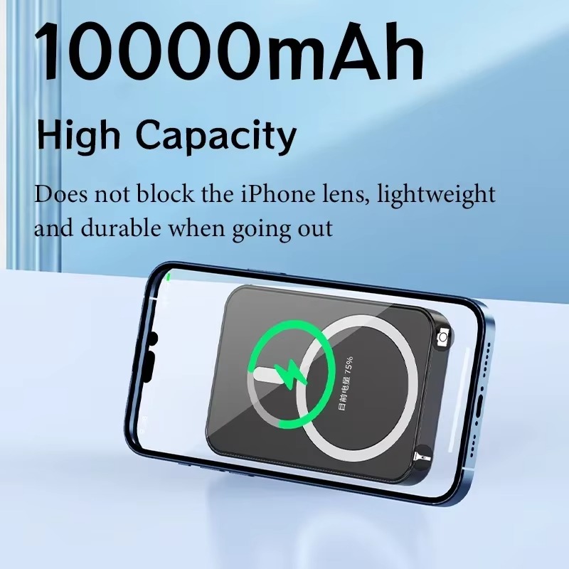 Magnetic Power Bank 10000mAh Mini Magnetic Wireless Fast Charge Auto-wake For iPhone 15 14 13 12 Pro Max Magnetic Powerbank Portable Charger External 
