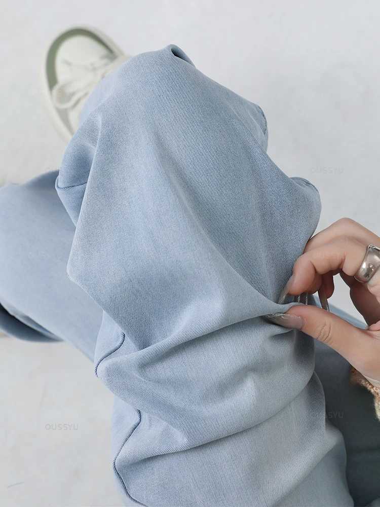 Brand Clothing Summer Thin Soft Lyocell Fabric Womens Jeans Baggy Denim Pants Black Lengthening Casual Trousers Female XS-XXL M240914