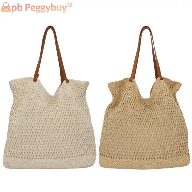 2025 NEW Totes Women Knitted Large Capacity Crochet Shoulder Woven Hobo Solid Color Fashion Handbags Outdoor Travel zhanyishengli