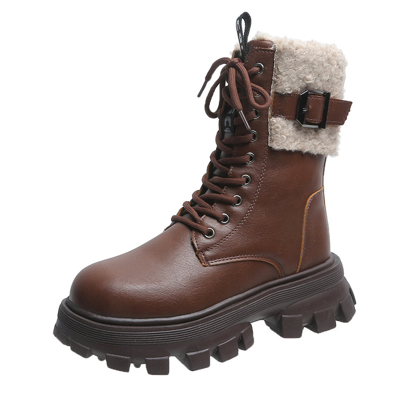 2024 new autumn and winter veet thickened Martin thick soled short boots