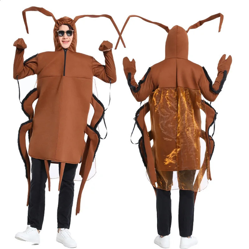 Halloween Cosplay Comedy Costumes for Adults and Childrens Parties Cockroach Jumpsuit 240906