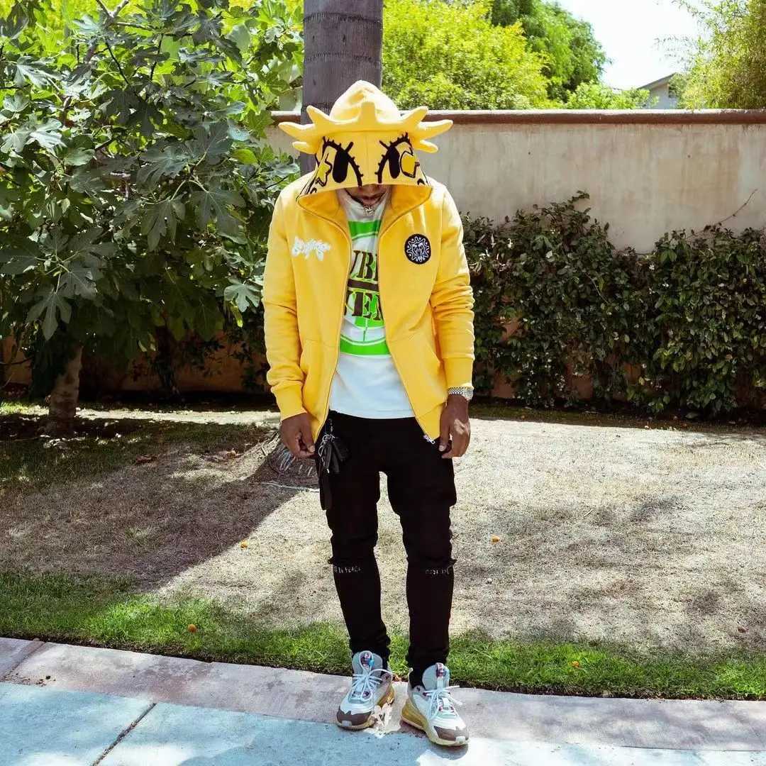Y2k Zip Up Hoodie Printed Graphic Hip Hop Full Zip Hoodies High Street Fashion Brand Hooded Coat Harajuku Streetwear SweatshirtsX240918