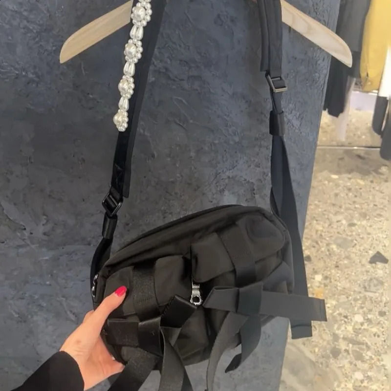 Home>Products>Canvas Bags>Cute Minority Literature Cross Bag>Bow Patch>Pearl Shoulder Full Match 240918 3797 4