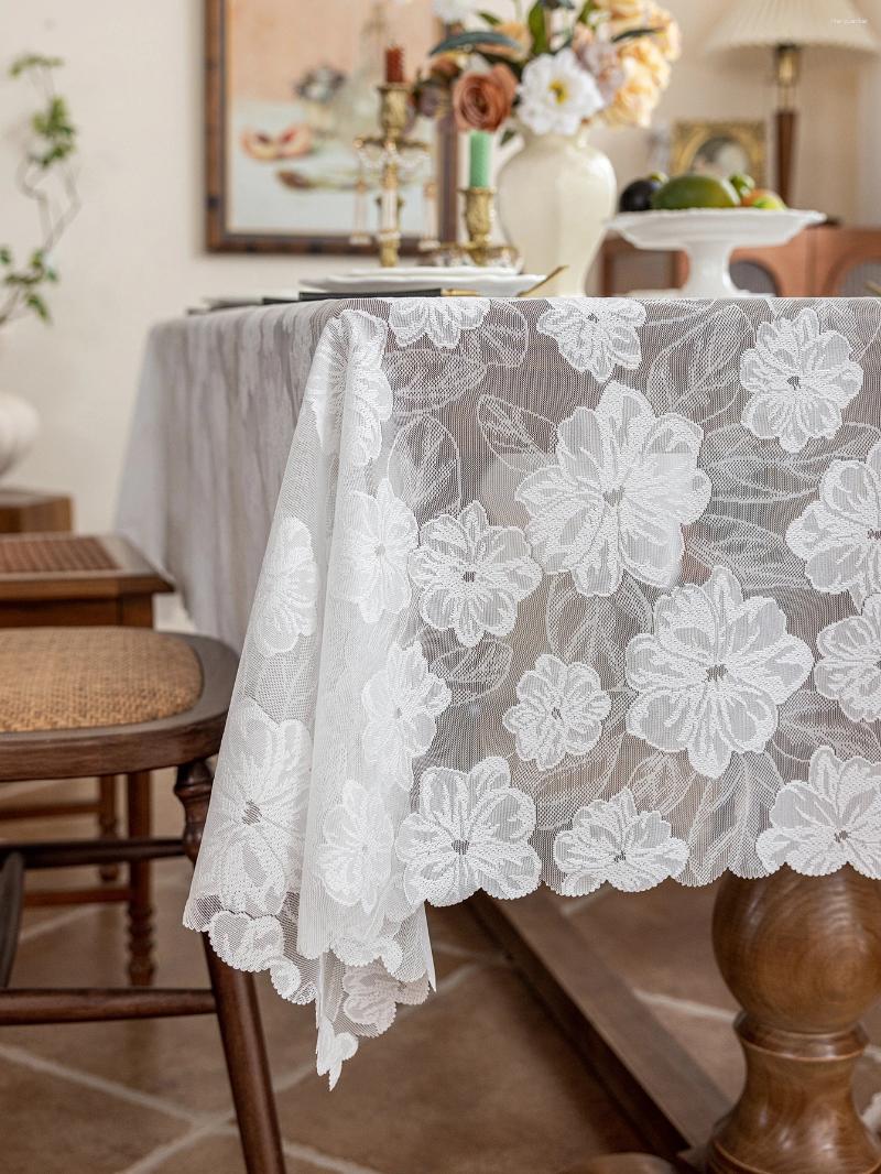 Table Cloth 1pc Elegant Lace Embroidered Tablecloth With Jacquard Pattern In Ideal For Home Wedding Decoration And Party