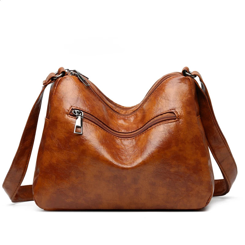 Womens shoulder bag mostly pocket messenger brown wallet womens handbag top handbag 240918