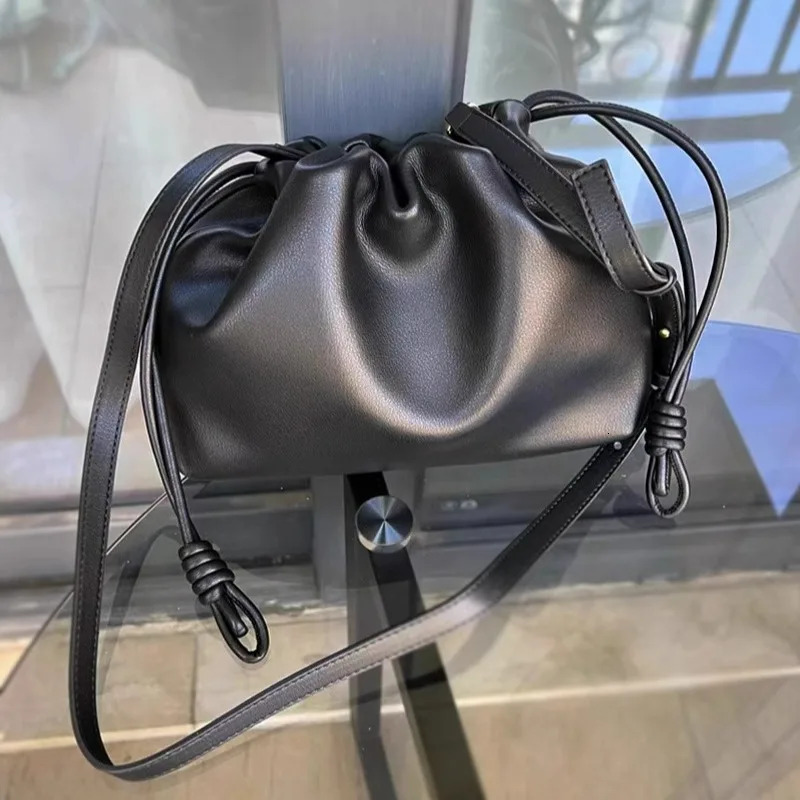 2024 New Soft Cow Leather Small Celebrity Style Single Shoulder Bag For Women Fashionable Handbag
