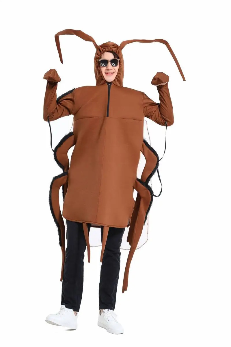 Halloween Cosplay Comedy Costumes for Adults and Childrens Parties Cockroach Jumpsuit 240906