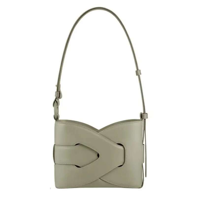 Handbags, Geometric Design Crossbody Classic Symmetrical Genuine Leather Shoulder Bag, Niche Style Mini Bucket Bag
