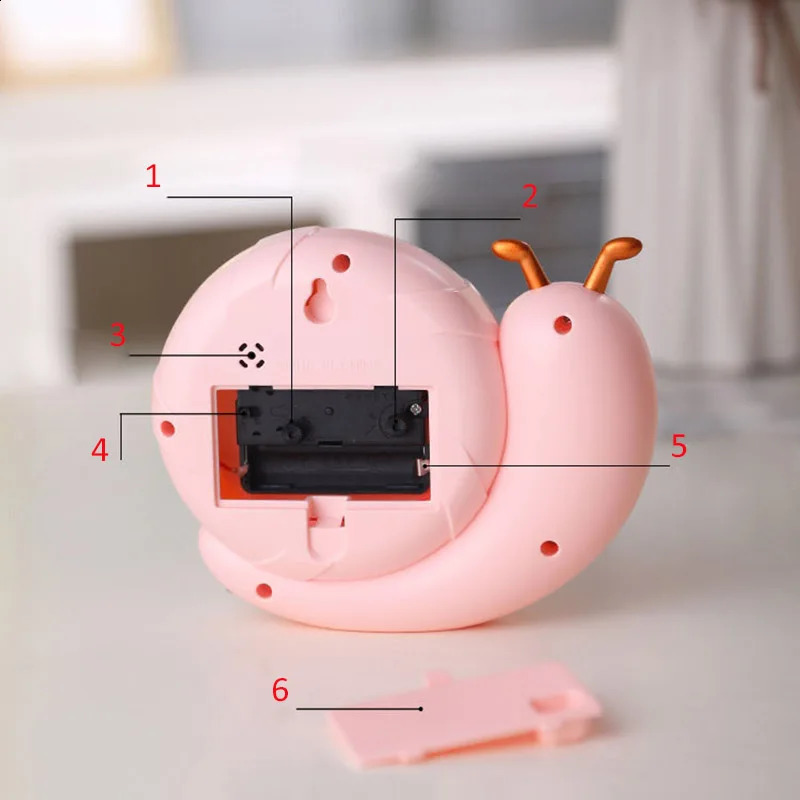 Cute childrens alarm clock cartoon snail small bedroom home wall decoration hanging table clock 240918