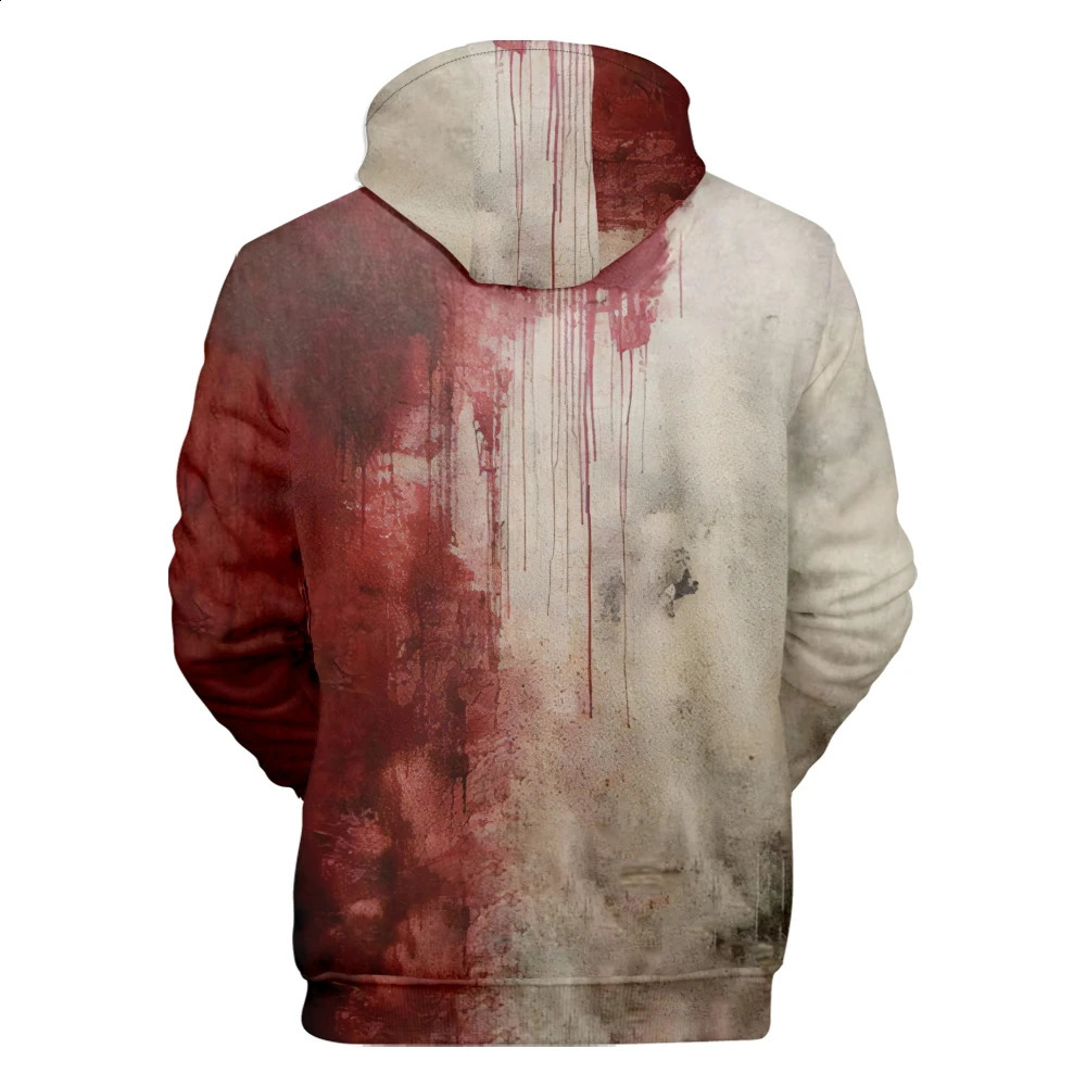 IM Fine Bloody hooded Problem Solved drawstring pocket sweatshirt menwomen hip hop Pullovers 240910