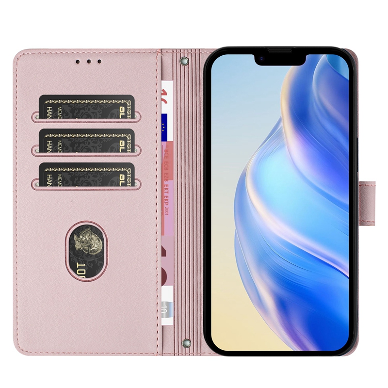 16E Honeycomb Grain Leather Wallet Case For Iphone 17 Air 16 Plus 15 Pro Max 14 13 12 11 X Max XR 8 Embossed Credit ID Card Slot Holder Kickstand Anti