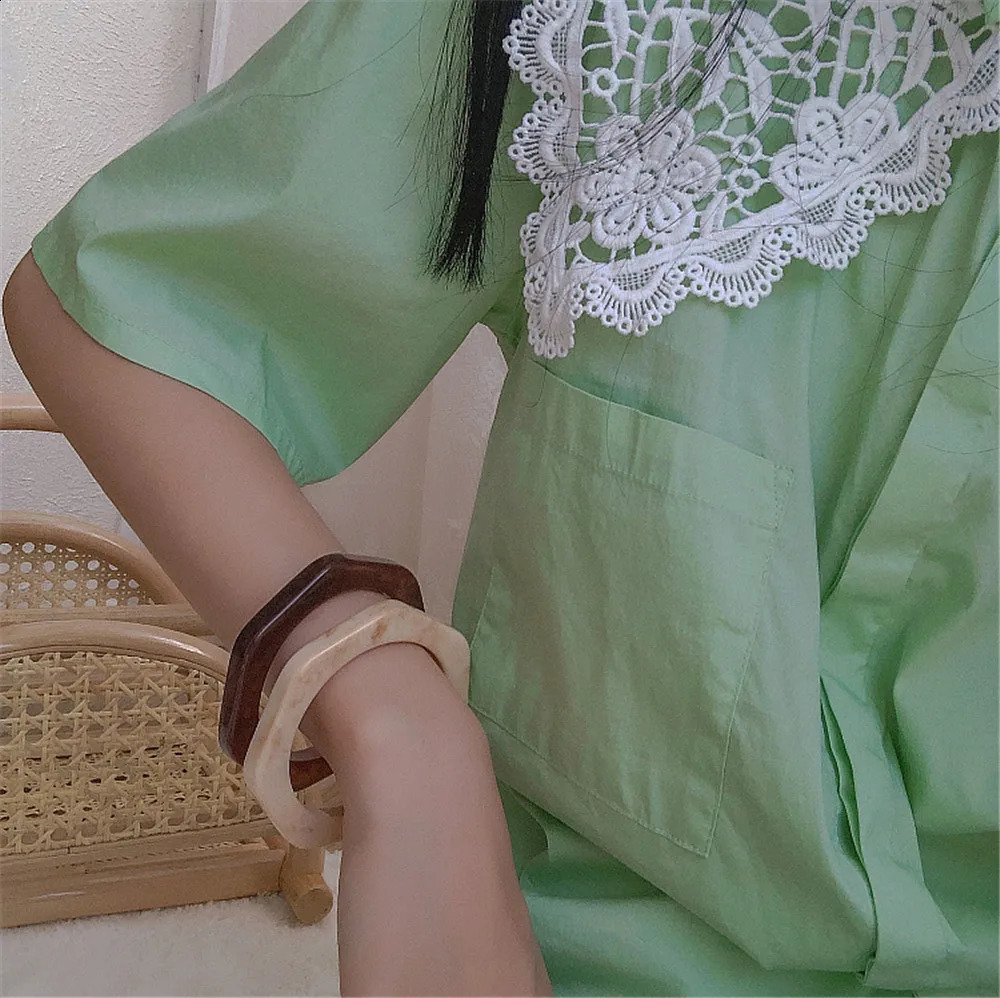 Vintage Punk Colorful Big Bracelet Thick Resin Acrylic Geometric Irregular Triangle Square Bracelet For Women Jewelery 240914