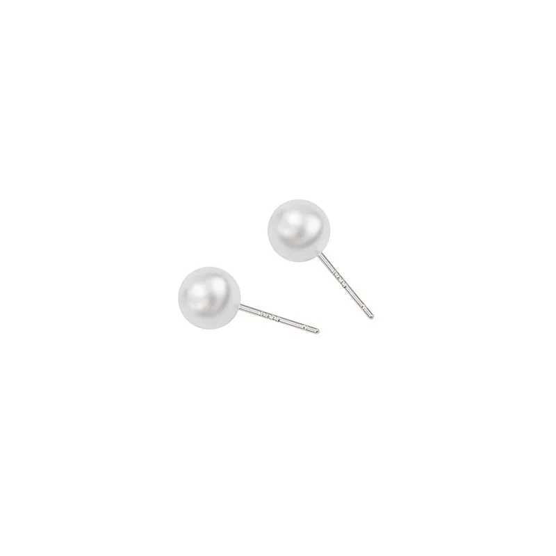 White Round Imitation Pearl Stud Earring for Women Elegant Romantic Temperament Brincos Ear Jewelry Accessories Wedding GiftX241023