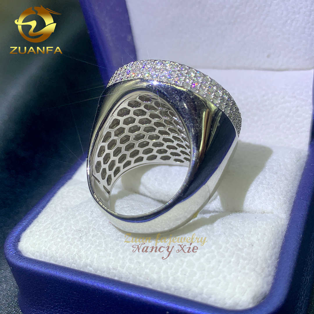 Fashion Styles Pass Diamond Tester Silver Gold Plated VVS Moissanite Dimoand Custom Hip Hop Men jewelry Iced Out Ring