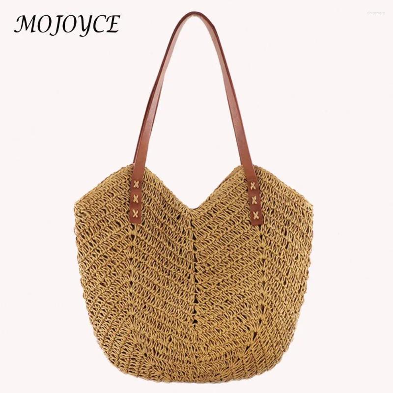 2025 NEW Drawstring Fashion Women Straw Handbag Hand Woven Shoulder Bag Travel Beach Hollow Totes Casual Handbags For zhanyishengli