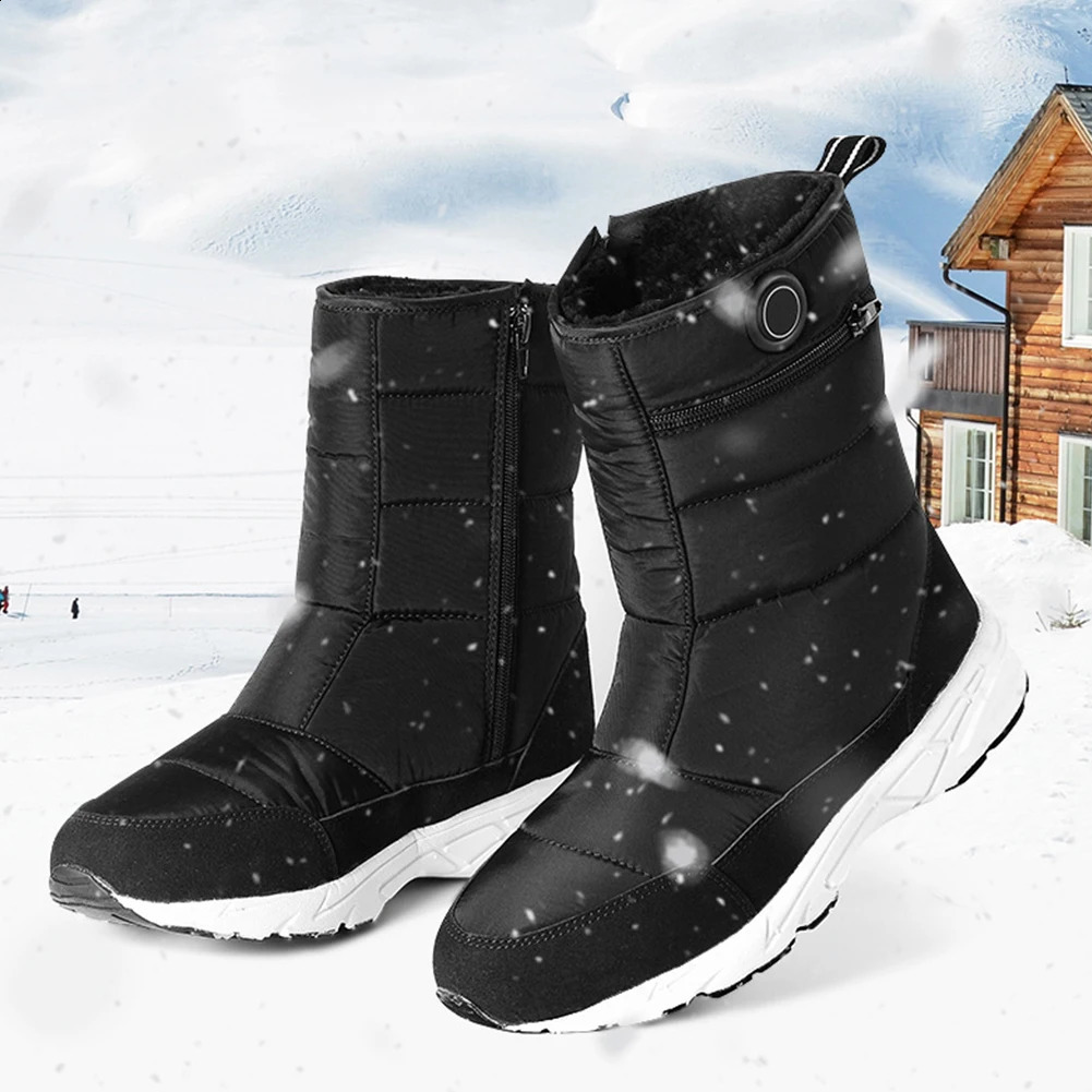 Intelligent Charging Electric Heating Shoes Comfortable Ski Boots 75D Waterproof Electric Heated Shoes Replaceable for Men Women 240914