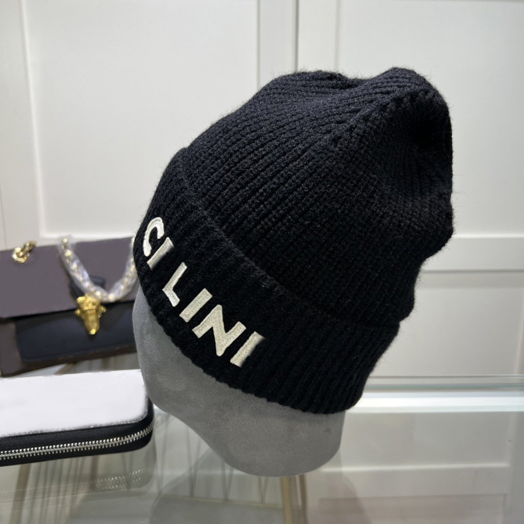 Designer clline Beanie knitted Hat for women Cashmere hat for casquette Luxury Beanie cap for men thermal hat